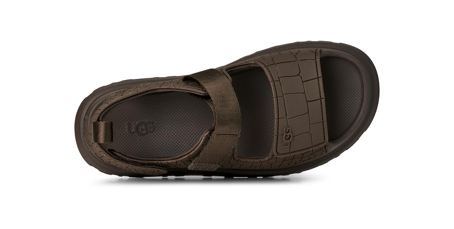 GoldenGlow Embossed sandaler - Dense Smoke